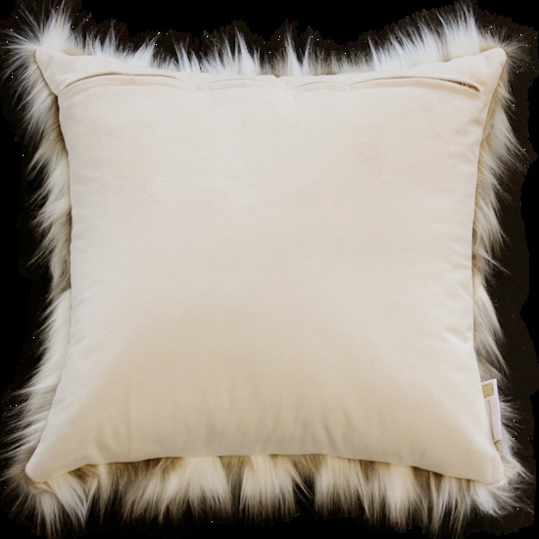 Heirloom Exotic Faux Fur - Cushion / Throw- Snowshoe Hare image 2
